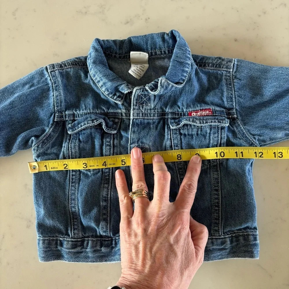 OshKosh Vintage Denim Jacket Classic Repair Shop Size 6-9‎ months